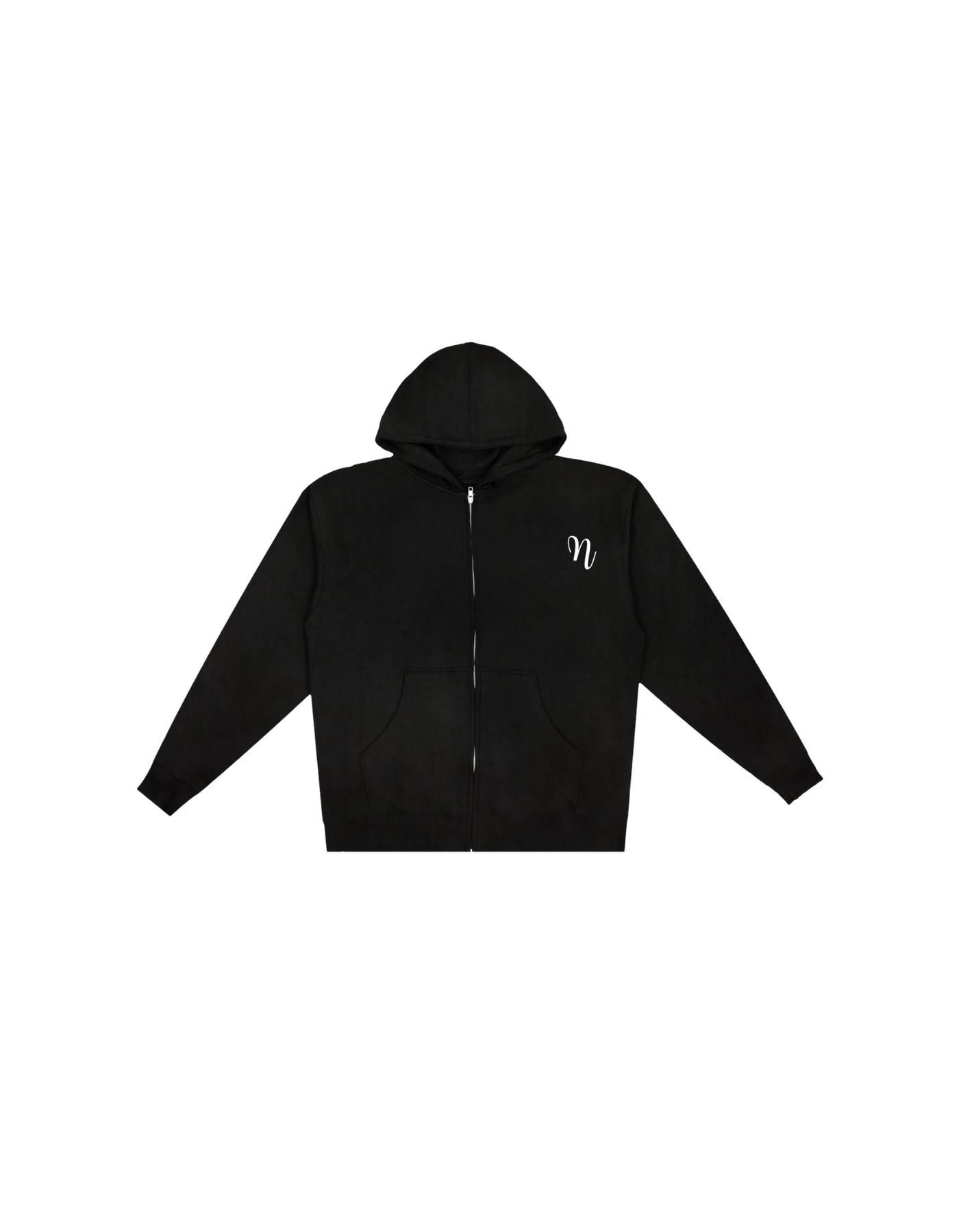 NOCOSY ZIP-UP HOODIE BLACK